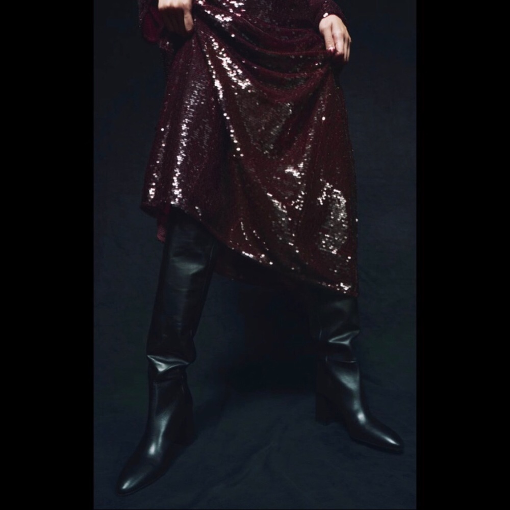 LAST size L NWT ZARA LIMITED EDITION SEQUIN DRESS - Picture 3 of 8